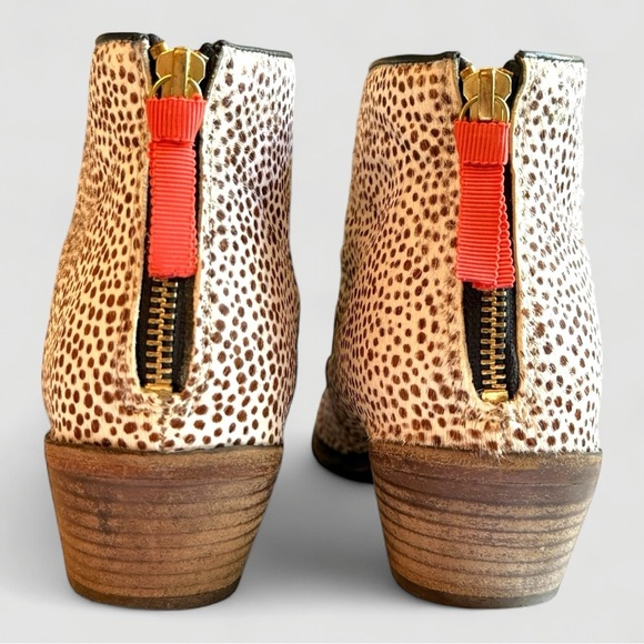 BODEN Calf Hair Ankle Boots – Spotted Animal Print, Zip Back, Size 38 (US 7.5–8) - Picture 4 of 12